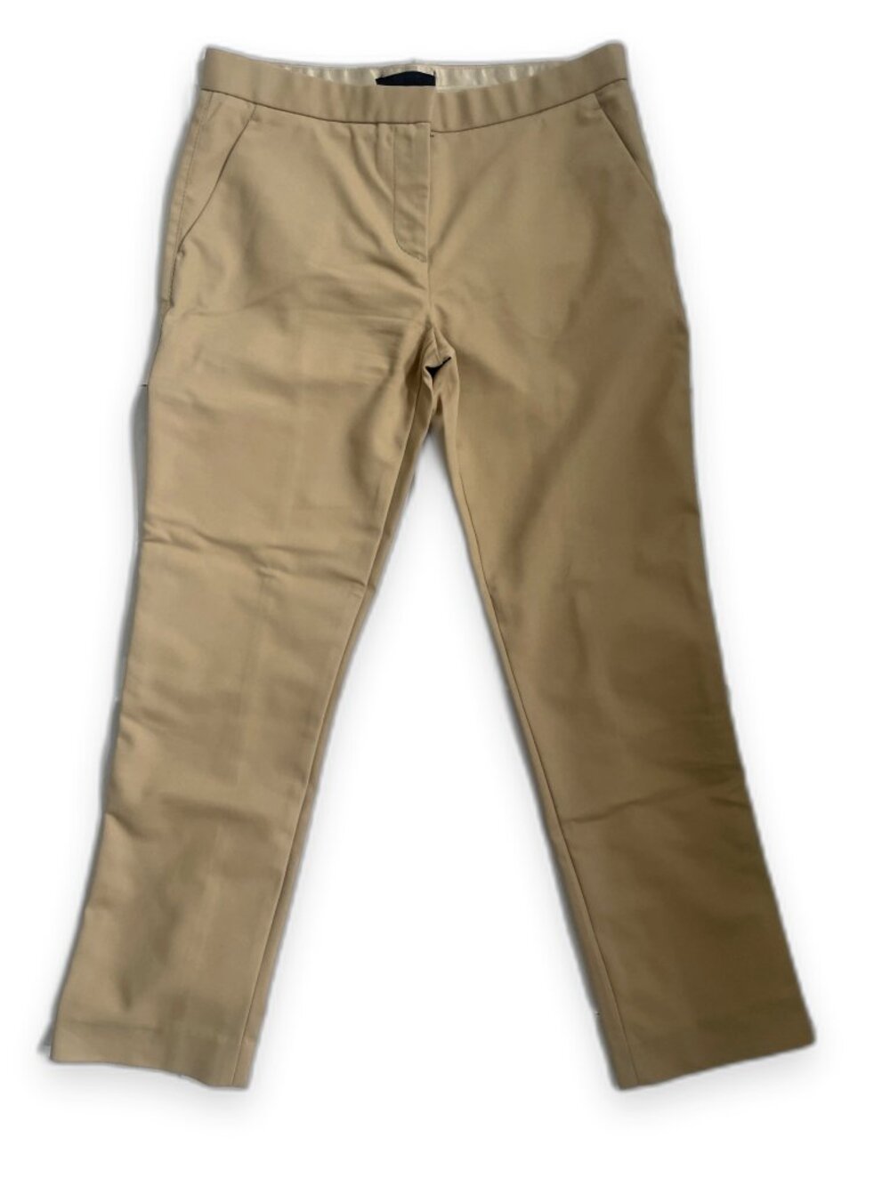The Row Khaki Slim Cropped Ankle Trouser Pants Stretch Cotton Nylon Size 2